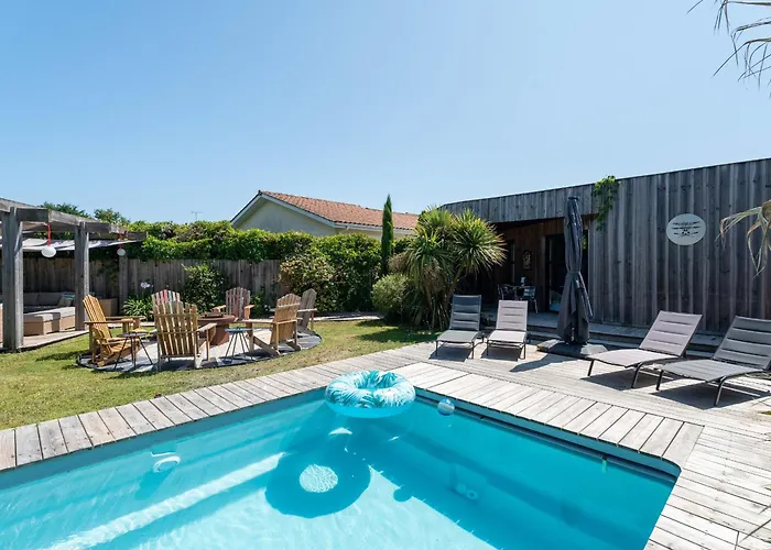 Maison Familiale Style Loft A - 10 Personnes, Piscin - Fr-1-319-563 Biscarrosse