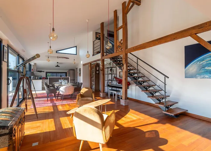 Villa Maison Familiale Style Loft A - 10 Personnes, Piscin - Fr-1-319-563 Biscarrosse